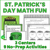 St. Patrick's Day Math Games and Worksheets Centers