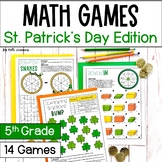 St. Patrick's Day Math Games for 5th Grade - Fractions, Vo