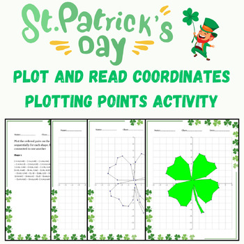 Preview of St. Patrick's Day Math Geometry Worksheet Plotting Shapes on the Cartesian Plane