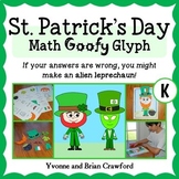 St. Patrick's Day Math Goofy Glyph Kindergarten | Math Cen