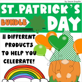 Preview of St. Patrick's Day Behavior Management Math Literacy Bulletin Board BUNDLE