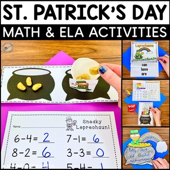 Preview of St. Patrick's Day Math, Literacy, and Writing Activities | Leprechaun Crafts