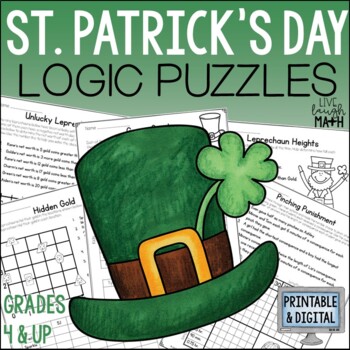 Preview of St. Patrick's Day Math Enrichment Activities, Logic Puzzles, & Challenges