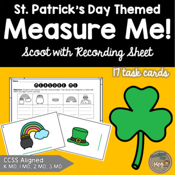 Preview of St. Patrick's Day Math: Measuring Task Cards - Standard or Non-Standard Units