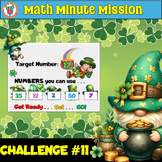 St Patrick's Day Math Minute Mission Challenge #11 Task - 