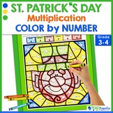 St. Patrick's Day Math - 2 Digit by 1 Digit Multiplication