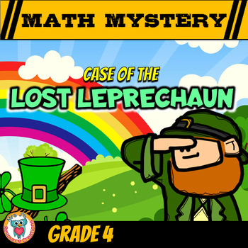 Preview of St Patrick's Day Math Mystery Activity - Lost Leprechaun - 4th Grade Worksheets