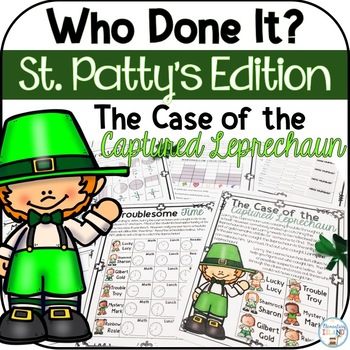 Preview of St. Patrick's Day Math Mystery Crack the Code - 2nd grade skills math review