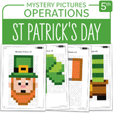 St Patrick's Day Math Activity Mystery Pictures Grade 5 Mu