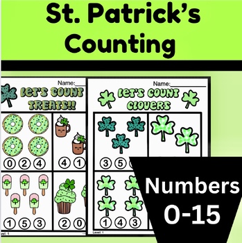 Preview of St. Patrick’s Day Math NO PREP for Preschool, Pre-K, Kindergarten, Special Ed