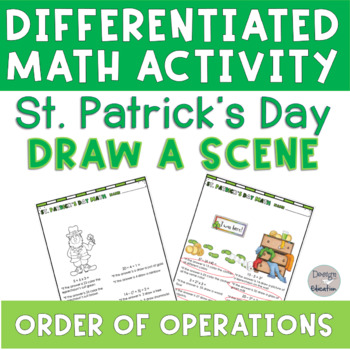 Preview of St Patrick's Day Math | Order of Operations Worksheets |  Differentiated
