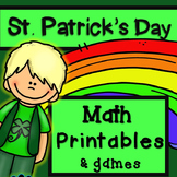 St. Patrick’s Day Math Printables and games