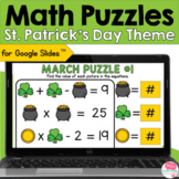 St. Patrick's Day Math Puzzles for Google Slides™