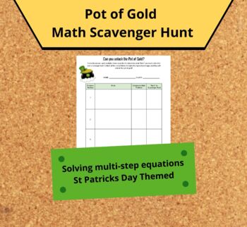 Preview of St Patrick's Day Math Scavenger Hunt