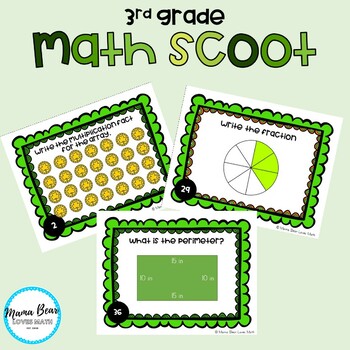 Preview of St. Patrick's Day Math Scoot - 3rd Grade