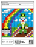 St. Patrick's Day Math Secret Image Color-by-Code Workshee