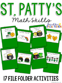 St. Patrick's Day Math Skills File Folder Tasks (17 Tasks 