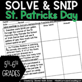 St. Patrick's Day Math Solve and Snip® Interactive Word Problems