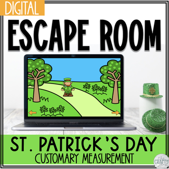 Preview of St. Patrick’s Day Math - St. Patrick's Day Digital Escape Room - Measurement
