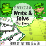 St. Patrick's Day Write the Room Math Subtraction