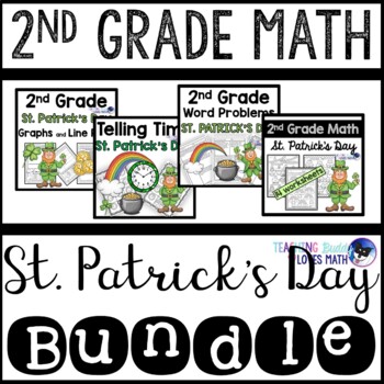 Preview of St. Patrick's Day Math Worksheets 2nd Grade Bundle
