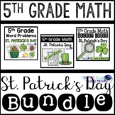 St. Patrick's Day Math Worksheets 5th Grade Bundle