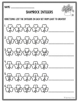 St. Patrick's Day Math Worksheets (Upper Elementary) by Squirming to Teach