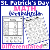 St. Patrick's Day Math Worksheets for Number Sense and Addition