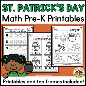 Preview of St. Patrick's Day Math Worksheets for Preschool