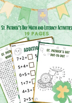 Preview of St. Patrick's Day Math and Literacy Activities