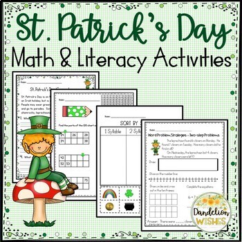 Preview of St. Patrick's Day Math and Literacy Activities