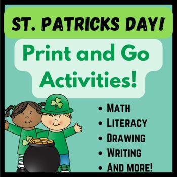 Preview of St. Patrick's Day Math and Literacy Activities No Prep