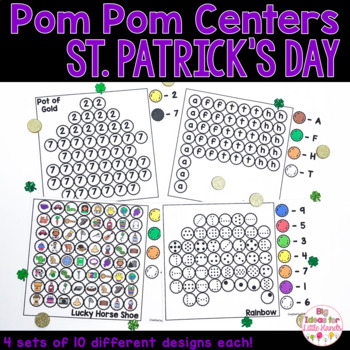 Preview of St Patrick's Day Math and Literacy Center Activities