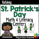 St. Patrick's Day Math and Literacy Centers Activities for