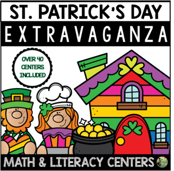 Preview of St. Patrick's Day Math and Literacy Centers for Kindergarten & First Grade