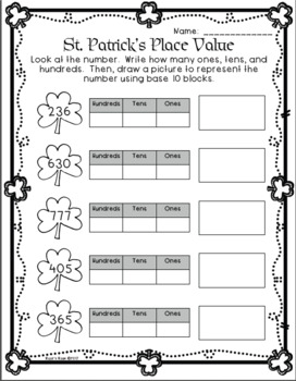 Preview of St. Patrick's Day Math and Literacy FREEBIE