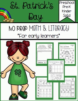 Preview of St. Patrick's Day Math and Literacy for Early Learners (NO PREP)