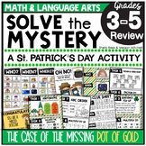 St. Patrick's Day Math and Reading Mystery Challenge Activity