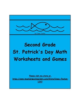 Preview of St. Patrick's Day Math for Second Grade - Worksheets and Games