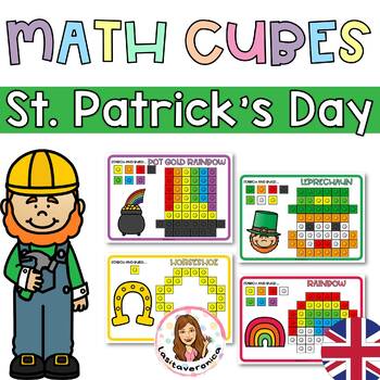 Preview of St. Patrick's Day Mathlink Cubes. Snap cubes. March