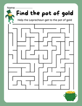 Preview of St. Patrick's Day Maze