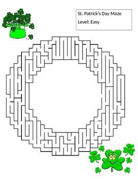 Preview of St. Patrick's Day Mazes