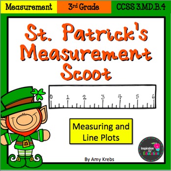 Preview of St. Patrick's Day Measurement and Line Plots Scoot
