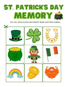 Preview of St. Patrick's Day Memory Game & Word Search