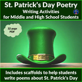 St. Patrick's Day Middle and High School Poetry Writing an