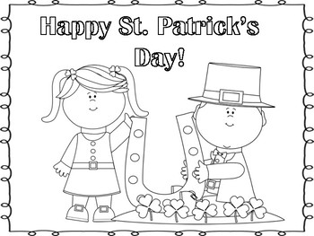 St. Patrick's Day Mini Coloring Book  St. Patty's Day Activity by Digi  Nerds