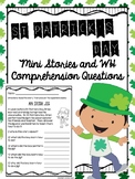 St. Patrick's Day Mini Stories and WH Comprehension Questions