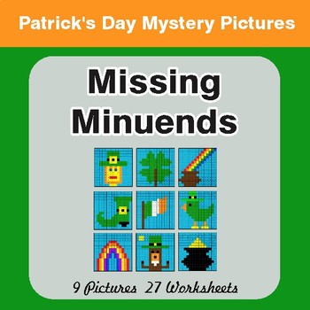 St. Patrick's Day: Missing Minuends - Color-By-Number Math Mystery Pictures