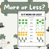 Early Math St.Patrick's Day More or Less 1-10 Printable Pr