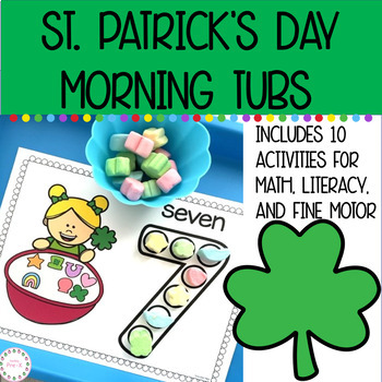 Preview of St. Patrick's Day Morning Tubs for Pre-K